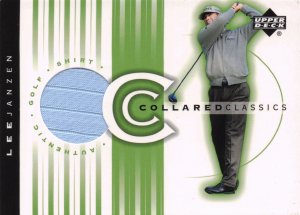 Lee Janzen Collared Classics 2003 Golf Shirt Relic Upper Deck Card