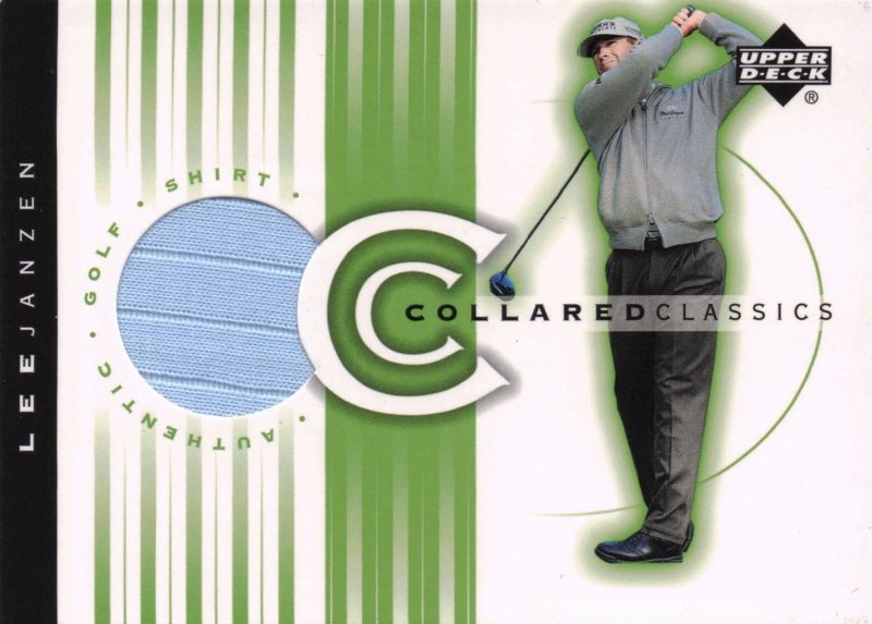 Lee Janzen Collared Classics 2003 Golf Shirt Relic Upper Deck Card