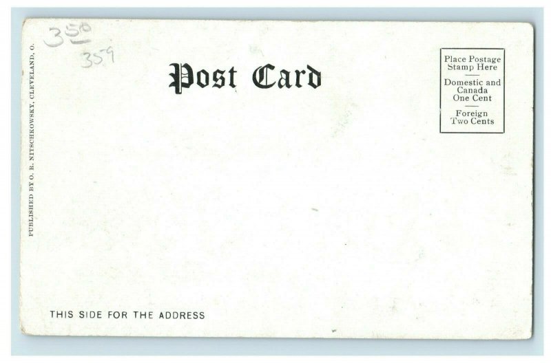 C.1910 Archbold, OH Main St. Vintage Post Card Glitter P18