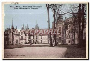 Old Postcard Meillant monument court of honor and chapel