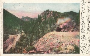 Vintage Postcard 1906 Rock Creek Colorado Springs & Cripple Creek Short Line CO