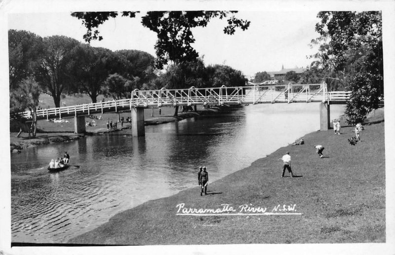 RPPC PARRAMATTA RIVER New South Wales, Australia c1930s Vintage Photo Postcard