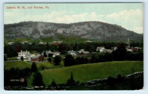 OXFORD, NH New Hampshire ~ BIRDSEYE VIEW of TOWN c1910s Grafton County Postcard