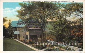 Naulhaka, Former Home of Rudyard Kipling Brattleboro, VT, USA 1929 