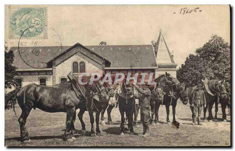 Old Postcard Folklore Peasants In Beauce Depart for fields Carriages TOP