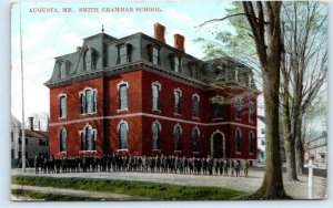 AUGUSTA, ME Maine ~ SMITH GRAMMAR SCHOOL 1911 Kennebec County Postcard
