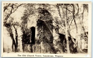Postcard The Old Church Tower Jamestown Virginia USA North America