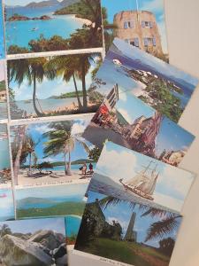 THE VIRGIN ISLANDS OF THE CARIBBEAN LOT OF 30 PLUS CHROME POSTCARDS