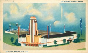 Goodrich Safety Arena New York World's Fair linen Teich 1939 Postcard 21-1779