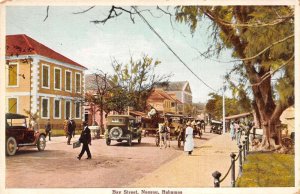 Nassau Bahamas Bay Street Busy Day Vintage Postcard AA70522