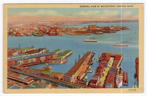 Boston, Mass, General View Of Waterfront