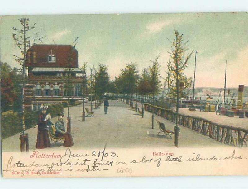 1903 postcard BELLE VUE Rotterdam Netherlands F5153