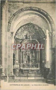 Old Postcard Cathedral of Lescar La Cene (Wood Carves)