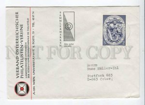 421334 AUSTRIA to GERMANY 1974 year philatelic ADVERTISING real posted COVER