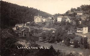 E82/ Littleton West Virginia RPPC Postcard Wetzel 1909 Homes School Railroad 8