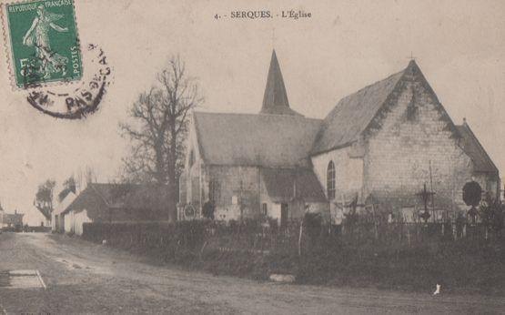 Serques L'Eglise Antique French Postcard