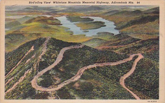 Bird's Eve View Whiteface Mountain Memorial Highway Adirondack Mountains...