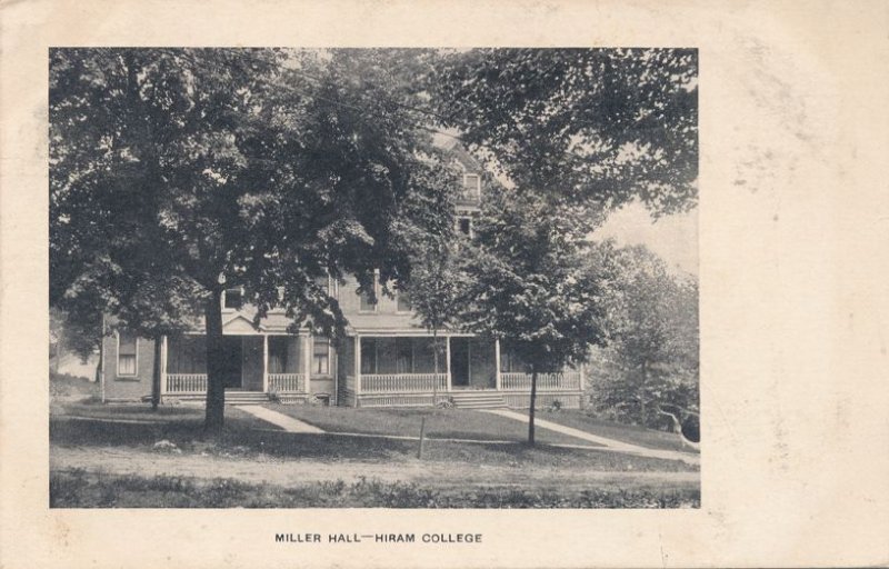 Hiram, Ohio - Miller Hall at Hiram College - pm 1908 - DB