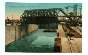 Emergency Dam Gatun Locks Panama Canal 1910c postcard