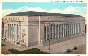 Vintage Postcard 1920's New Post Office And Federal Building Denver Colorado CO