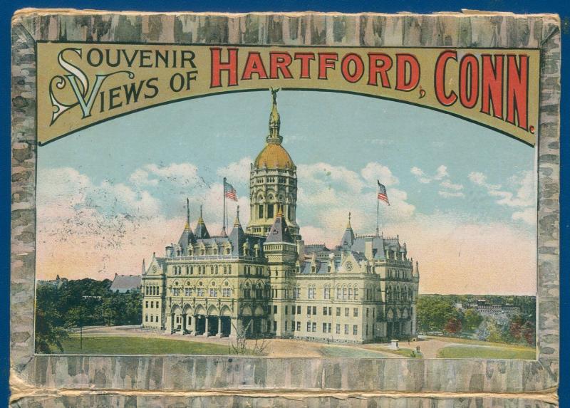 Hartford Connecticut conn ct souvenir postcard folder #2