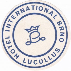 Czechoslovakia Lucullus Hotel Internation Brno Vintage Luggage Label sk3635