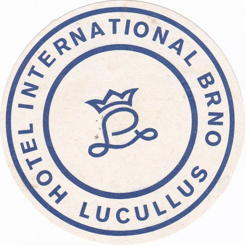 Czechoslovakia Lucullus Hotel Internation Brno Vintage Luggage Label sk3635