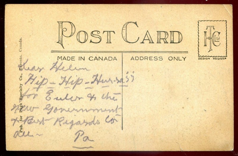 2484 - NEW HAMBURG Ontario Postcard 1930s Panoramic View