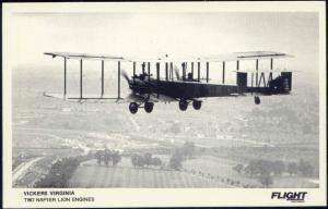 British Royal Air Force Biplane Heavy Bomber Vickers Virginia, Flight