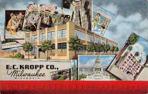 LPS16 MILWAUKEE Wisconsin E. C. Kropp Co. where Postcards are Made Postcard