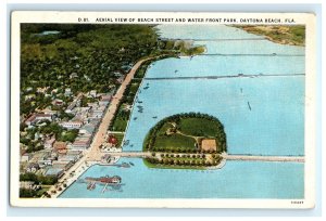 Aerial View Beach St Water Front Park Daytona Beach FL Florida Postcard (DG17)