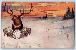 St. Paul Minnesota MN Postcard BPOE Elk Winter Scene 1909 Posted Antique