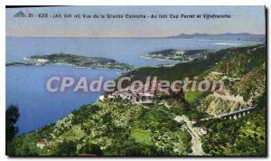 Old Postcard EZE to the Grande Corniche Cap Ferrat Villefranche