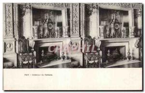 Stereoscopic Card - Pau - Interior of the Castle - Old Postcard