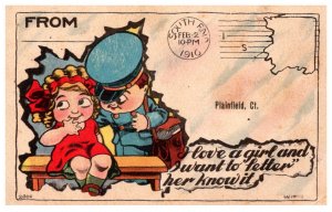 Hunour Connecticut Plainfield, Valentine, Postman and Girl