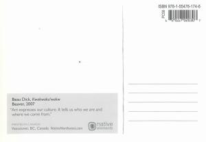 Art by native artists postcard Beau Dick - Beaver