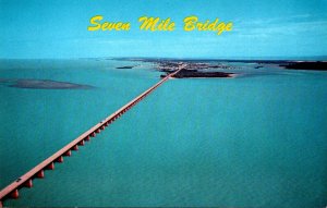 Florida Keys Seven Mile Bridge Looking North Showing Marathon