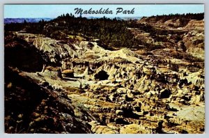 Potato Basin, Makoshika State Park, Montana, Vintage 1962 Chrome Postcard