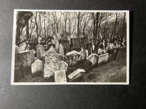 Mint Czechoslovakia RPPC Postcard Friedhof Cemetary Graveyard Grave Stones