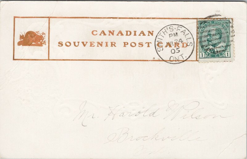 Public Library Smith Falls ON Ontario c1905 Postcard F42