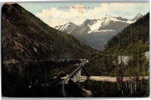 The Loop Near Glacier, British Columbia Canada c1918 Vintage Postcard V29