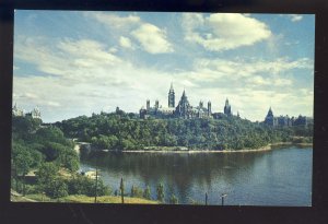 Ottawa, Ontario, Canada Postcard, Canadian Houses Of Parliament From Nepean Pt 2