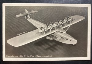 Mint Dornier DOX Giant Seaplane Real Picture Postcard In Flight