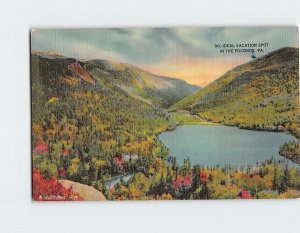 Postcard Ideal Vacation Spot In The Poconos Pennsylvania USA