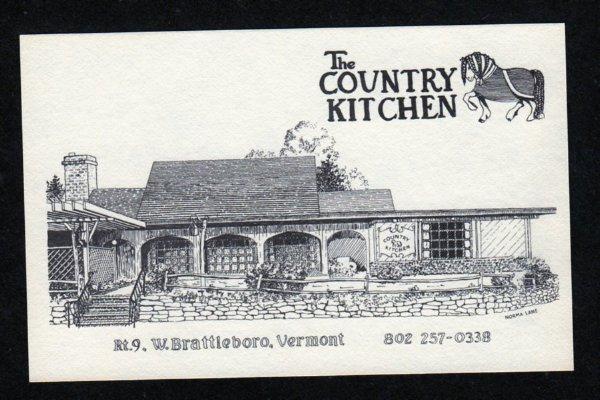 VT Country Kitchen Restaurant Rt 9 W West Brattleboro Vermont Postcard PC