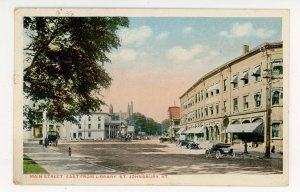 VT - St. Johnsbury. Main Street East from Library ca 1915