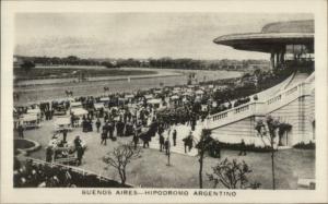 Buenos Aires Hippodromo Argentino Horse Racing Real Photo Postcard