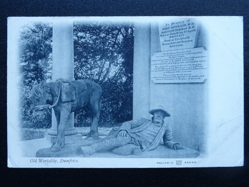 Dumfries OLD MORTALITY Sir Walter Scot's Novel c1902 UB Postcard by W.R.& S.