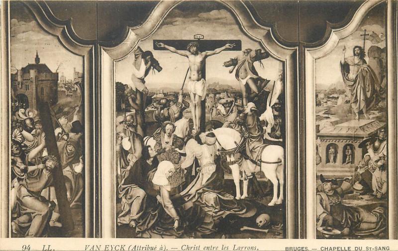 Jesus Christ Calvary scenes 12 early religion art postcards Dyck Rubens Memling