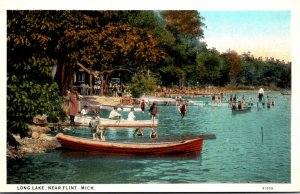 Michigan Flint Scene At Long Lake Curteich